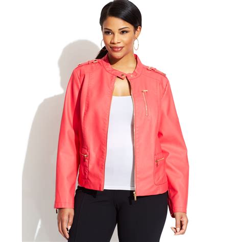 Calvin Klein Plus Size Moto Jacket 